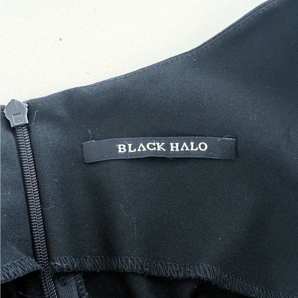 😍 BLACK HALO Jackie O Belted Sheath Dress In Black - Picture 8 of 9